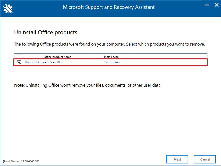 clean uninstall and reinstall office 365