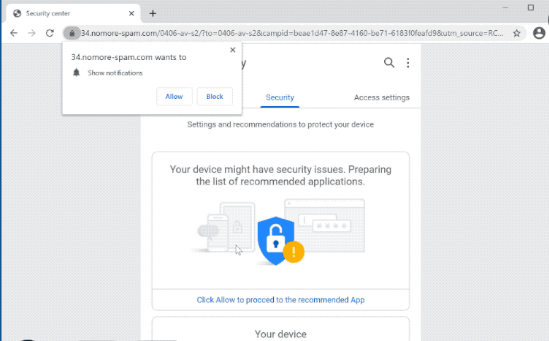 Your Device Might Have Security Issues POP-UP Scam
